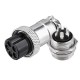 3pcs GX20 5 Pin 20mm Male & Female Wire Panel Circular Connector Aviation Socket Plug