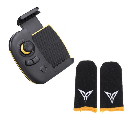 1Pcs Wasp 2 bluetooth Gamepad for iPad Tablet Version with 2Pcs Black Yellow Gloves for iOS Android Tablet Game Controller
