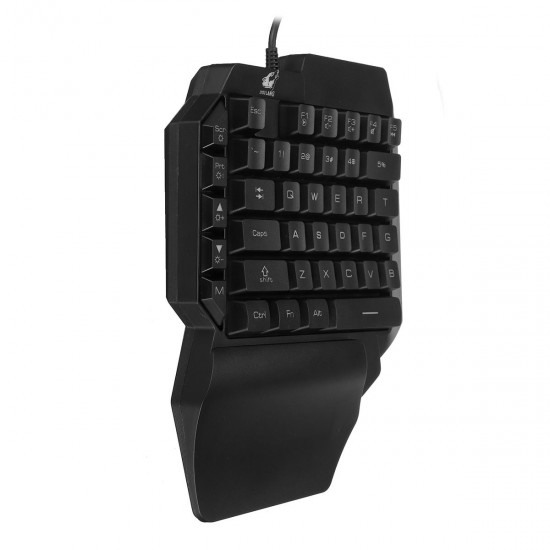 39Keys Arm Rest One-Handed Mechanical Gaming Keypad 8 Colors Backlit Gamer Keyboard for Computer PC Desktop Laptop