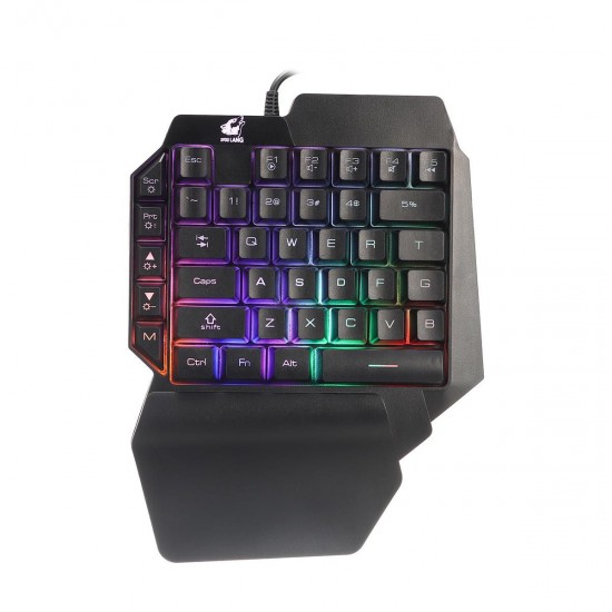 39Keys Arm Rest One-Handed Mechanical Gaming Keypad 8 Colors Backlit Gamer Keyboard for Computer PC Desktop Laptop