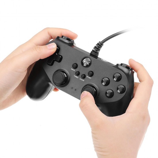 D2E USB Wired Vibration Gamepad for PC Windows PS3 TV Box Android Mobile Phone