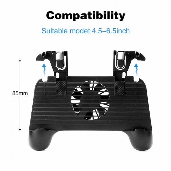 S7-B PUBG Game Controller Gamepad Trigger Shooter for PUBG Mobile Game with Heat Dissipation Port for Android iOS Phones