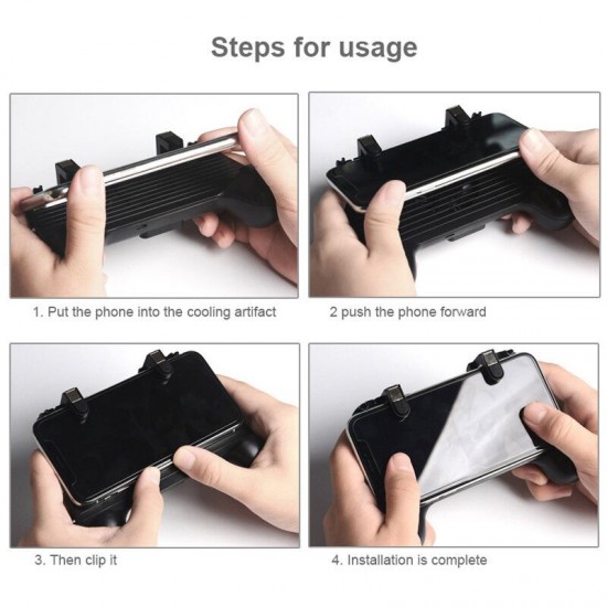 S7-B PUBG Game Controller Gamepad Trigger Shooter for PUBG Mobile Game with Heat Dissipation Port for Android iOS Phones