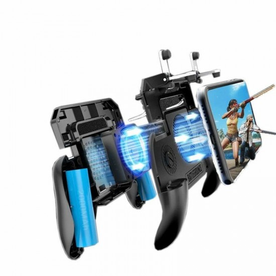 S8-SR PUBG Game Controller Gamepad Trigger Shooter for PUBG Mobile Game with Rear Fan for Android iOS Phones