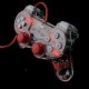 Transparent USB Wired Dual-vibration Feedback Gamepad Game Controller with Joystick for PC Games