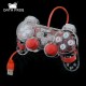 Transparent USB Wired Dual-vibration Feedback Gamepad Game Controller with Joystick for PC Games