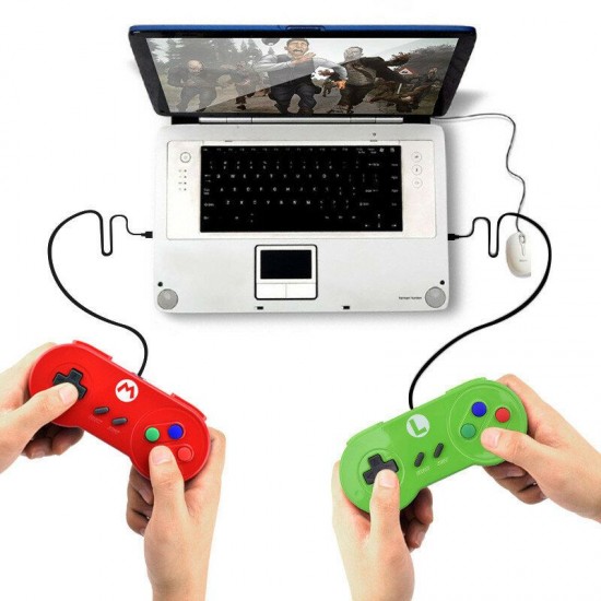 Wired USB Gamepad Gaming Joypad for Windows7/8/10/MAC Computer Game Controller