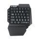 F6 RGB LED Backlit Gaming Keyboard One Hand Mechanical Keyboard for PUBG PC Games 39 Keys Single Hand Keyboard