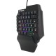 F6 RGB LED Backlit Gaming Keyboard One Hand Mechanical Keyboard for PUBG PC Games 39 Keys Single Hand Keyboard