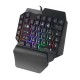 F6 RGB LED Backlit Gaming Keyboard One Hand Mechanical Keyboard for PUBG PC Games 39 Keys Single Hand Keyboard