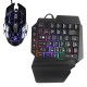 F6 RGB LED Backlit Gaming Keyboard One Hand Mechanical Keyboard for PUBG PC Games 39 Keys Single Hand Keyboard