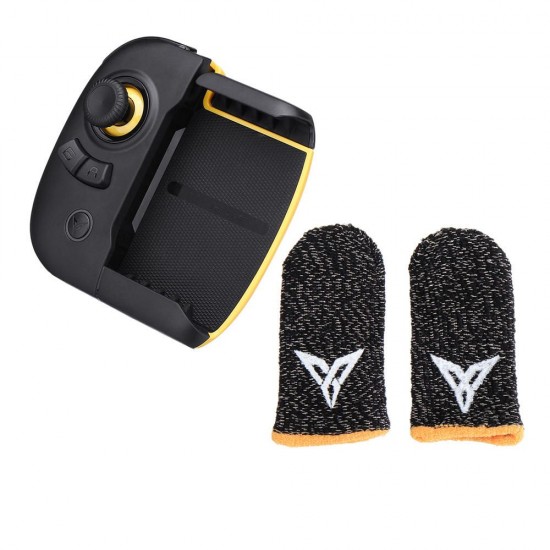 Wasp 2 bluetooth Gamepad with Behive Black&yellow Finger Gloves for iOS Android PUBG Mobile Games