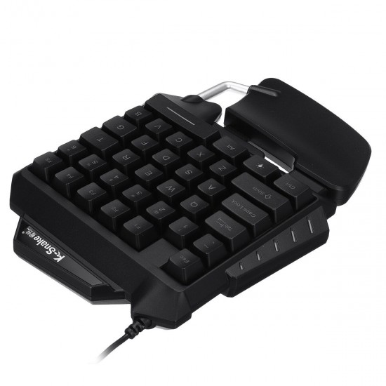 G92 Single Hand RGB LED Backlit Gaming Keyboard 35 Keys Keypad Mouse for PUBG LOL Dota Games G92 Single Hand RGB LED Backlit Gaming Keyboard 35 Keys Keypad Mouse for PUBG LOL Dota Games
