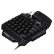 G92 Single Hand RGB LED Backlit Gaming Keyboard 35 Keys Keypad Mouse for PUBG LOL Dota Games