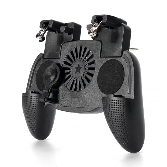 Game Controller Multi-function Auxiliary Gamepad Joystick Shooter Button Cooling Fan for iOS Android PUBG Mobile Game