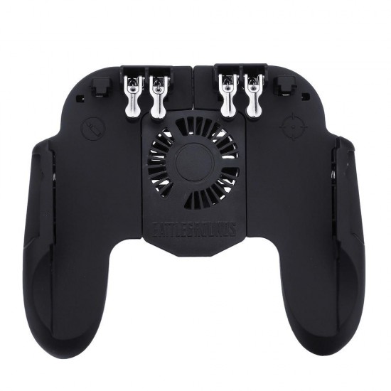 H9 Six Fingers SR Cooling Fan Gamepad Controller Cooler for iPhone Android for PUBG Games Buil-in Battery