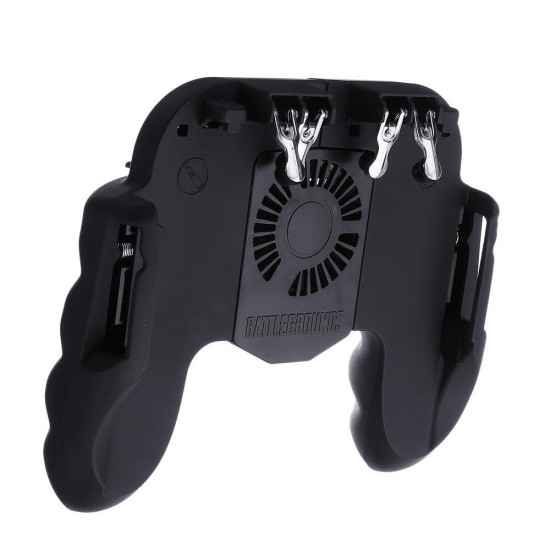 H9 Six Fingers SR Cooling Fan Gamepad Controller Cooler for iPhone Android for PUBG Games Buil-in Battery H9 Six Fingers SR Cooling Fan Gamepad Controller Cooler for iPhone Android for PUBG Games Buil-in Battery