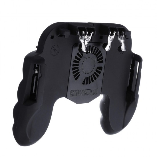 H9 Six Fingers SR Cooling Fan Gamepad Controller Cooler for iPhone Android for PUBG Games Buil-in Battery