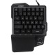 K7 RGB LED Backlit Gaming Keyboard 35 Keys Single Hand Gaming Keyboard Mouse for PUBG Mobile Games