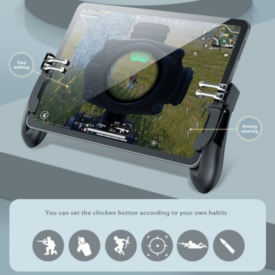 H11 Six Finger PUBG Controller Trigger Gamepad For Apple Pad Tablet FPS Game Handle