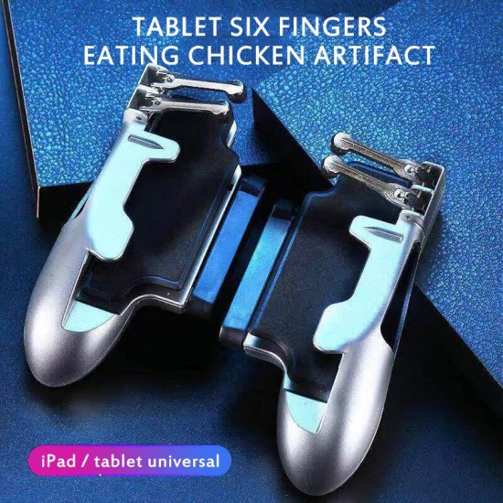 H11 Six Finger PUBG Controller Trigger Gamepad For Apple Pad Tablet FPS Game Handle