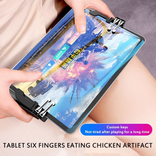 H11 Six Finger PUBG Controller Trigger Gamepad For Apple Pad Tablet FPS Game Handle