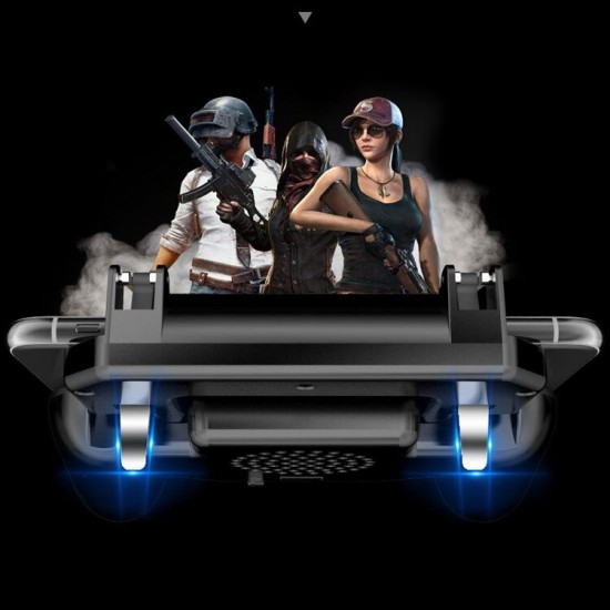 S9 Mobile Game Controller For PUBG Triggers Joystick Gamepad With Cooling Fan For iPhone XS 11Pro Huawei P30 P40 MI10 OnePlus 8Pro S9 Mobile Game Controller For PUBG Triggers Joystick Gamepad With Cooling Fan For iPhone XS 11Pro Huawei P30 P40 MI10 OnePlus 8Pro