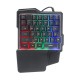 Mini One-Handed Wired 35 Key Gaming Keyboard RGB Led Backlit USB Game Control for PUBG