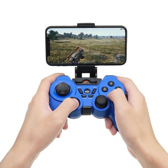 8663 Wired bluetooth Vibration Gamepad with Phone Clip for TV PC Tablet Android Mobile Phone