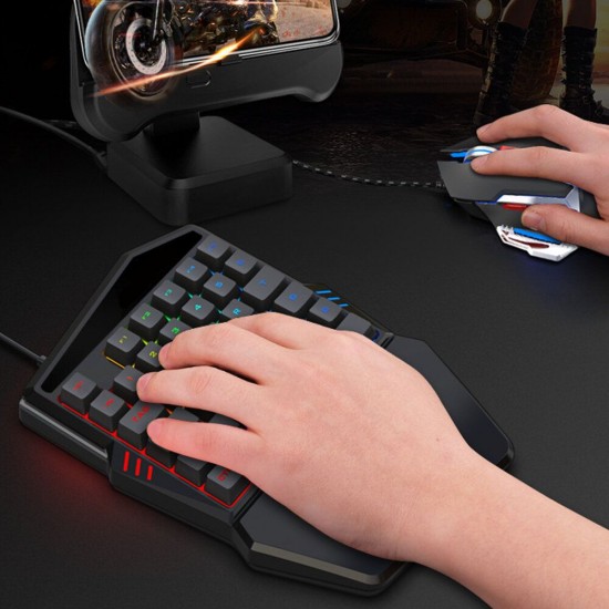 Portable Mini One Handed Gaming Keyboard RGB Backlit 35 Keys Gaming Keypad for PC Mobile Phone 35 Keys Mechanical keyboard Portable Mini One Handed Gaming Keyboard RGB Backlit 35 Keys Gaming Keypad for PC Mobile Phone 35 Keys Mechanical keyboard