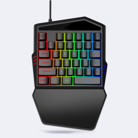 Portable Mini One Handed Gaming Keyboard RGB Backlit 35 Keys Gaming Keypad for PC Mobile Phone 35 Keys Mechanical keyboard Portable Mini One Handed Gaming Keyboard RGB Backlit 35 Keys Gaming Keypad for PC Mobile Phone 35 Keys Mechanical keyboard