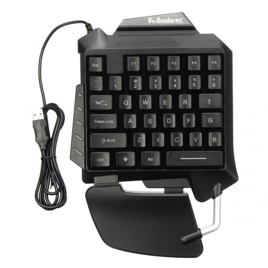 Single Hand Gaming Metal Keyboard Backlit Game Keypad for PUBG Mobile Games Single Hand Gaming Metal Keyboard Backlit Game Keypad for PUBG Mobile Games