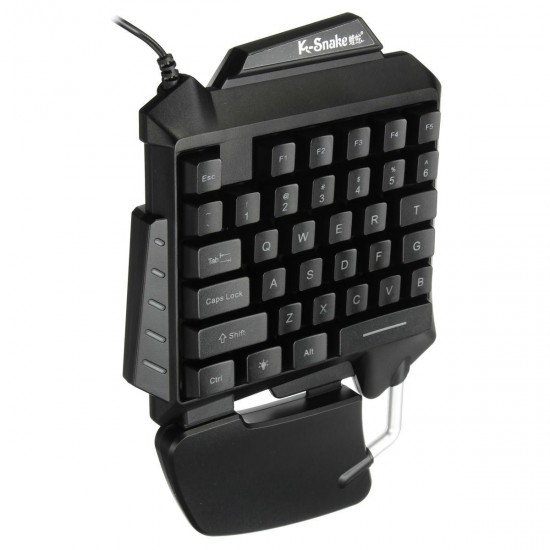 Single Hand Gaming Metal Keyboard Backlit Game Keypad for PUBG Mobile Games Single Hand Gaming Metal Keyboard Backlit Game Keypad for PUBG Mobile Games