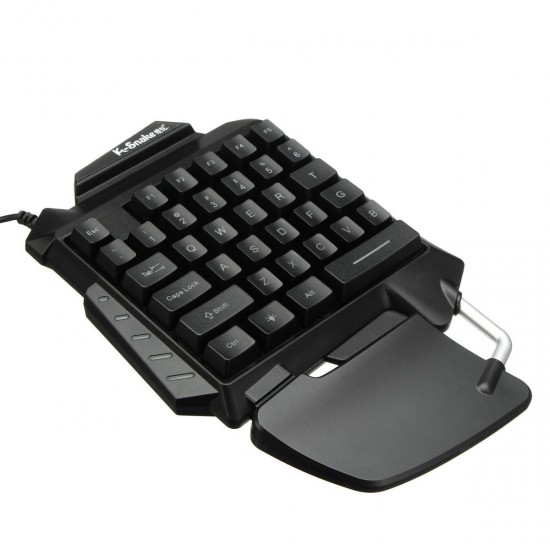 Single Hand Gaming Metal Keyboard Backlit Game Keypad for PUBG Mobile Games Single Hand Gaming Metal Keyboard Backlit Game Keypad for PUBG Mobile Games