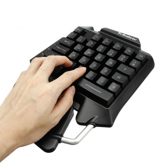 Single Hand Gaming Metal Keyboard Backlit Game Keypad for PUBG Mobile Games