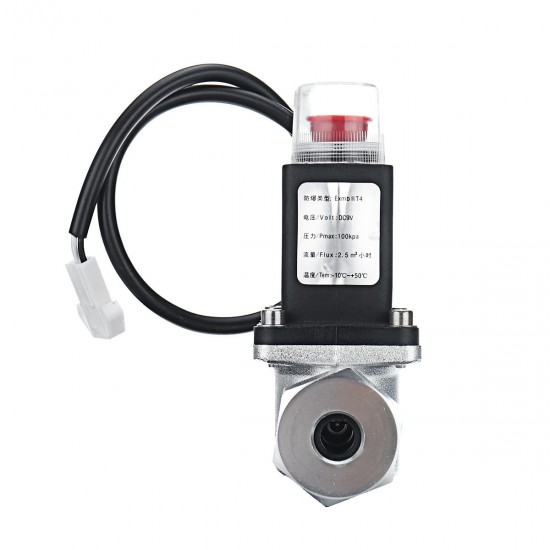 100kPa Aluminum Metal DN15 Solenoid Valve for Natural Gas Alarm Sensor Detector 100kPa Aluminum Metal DN15 Solenoid Valve for Natural Gas Alarm Sensor Detector