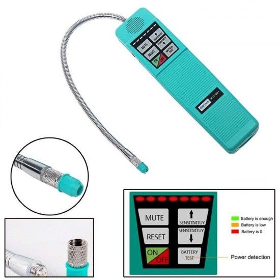 HLD-100+ Halogen Leak Detector Refrigerant Gas Leak Detector Probe with High Sensitivity 3g/yr, AC Leak Tester, Corona Sensor