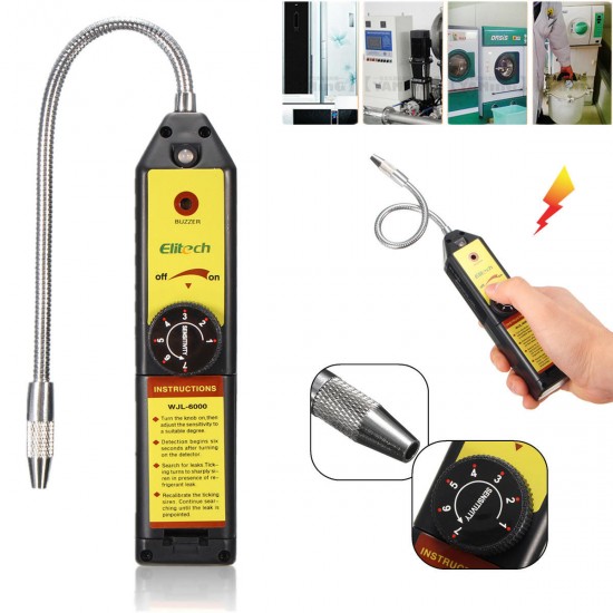 WJL-6000 CFC HFC Halogen Gas Refrigerant Leak Detector Checker R22 Air Conditioning