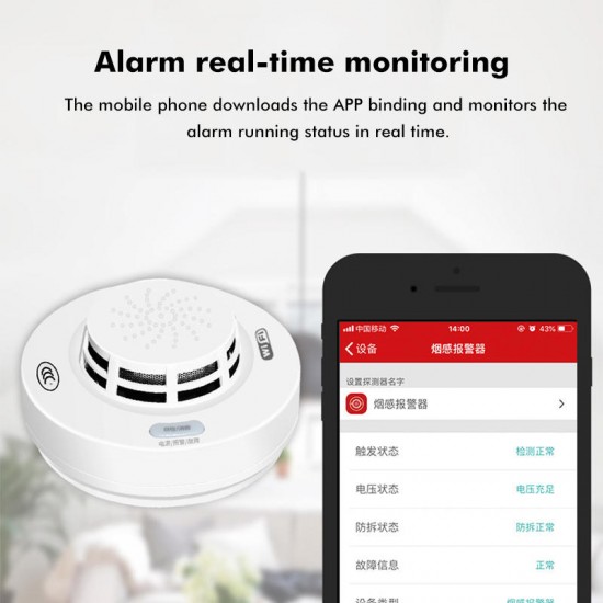 Wifi Smoke Detector Smoke Alarm APP Smoke Sensor