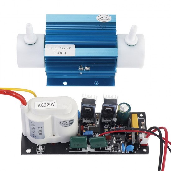110V 5g Silica Tube Ozone Generator Module Ozone Output Adjustable Open Power Pack with Accessory