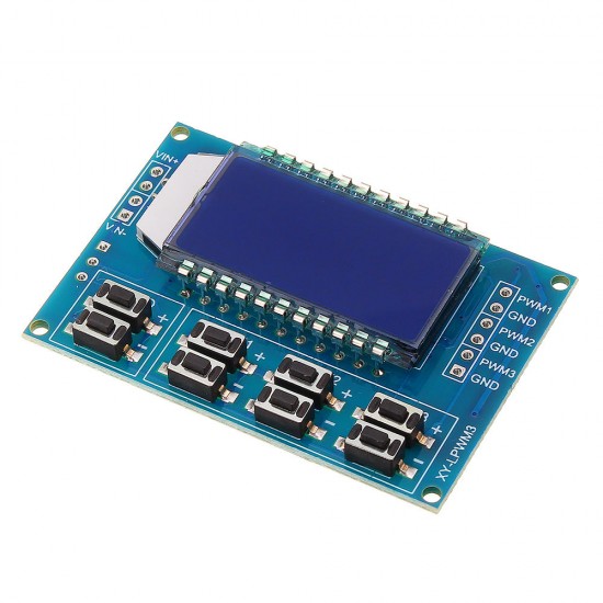 3 Channel PWM Pulse Frequency Duty Ratio Adjustable Controller Module Wave Rectangular Signal Generator 3 Channel PWM Pulse Frequency Duty Ratio Adjustable Controller Module Wave Rectangular Signal Generator