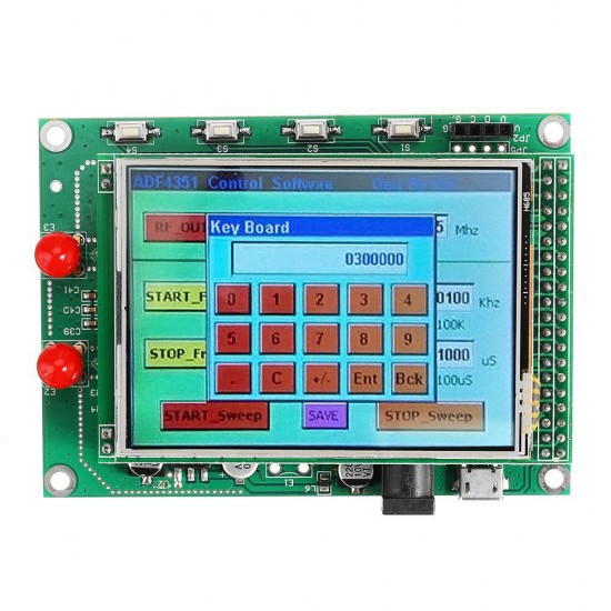 ADF4351 RF Sweep Signal Source Generator Board 35M-4.4G STM32 with TFT Touch LCD