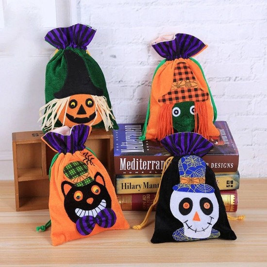 Halloween Children Chocolate Candy Packaging Bag Velvet Gift Bag Halloween Children Chocolate Candy Packaging Bag Velvet Gift Bag