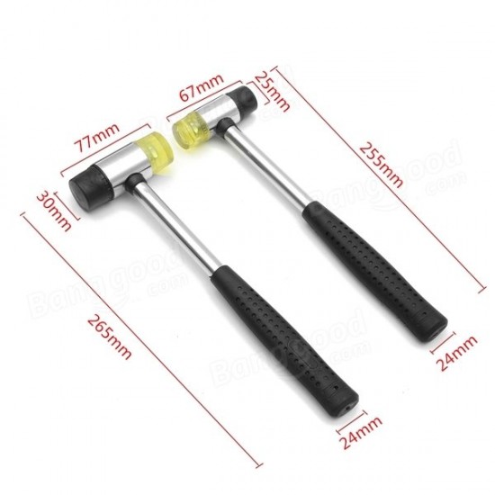 25/30mm Rubber Mallet Hammer Double Face Soft Tap Nylon Head Mallet Tool