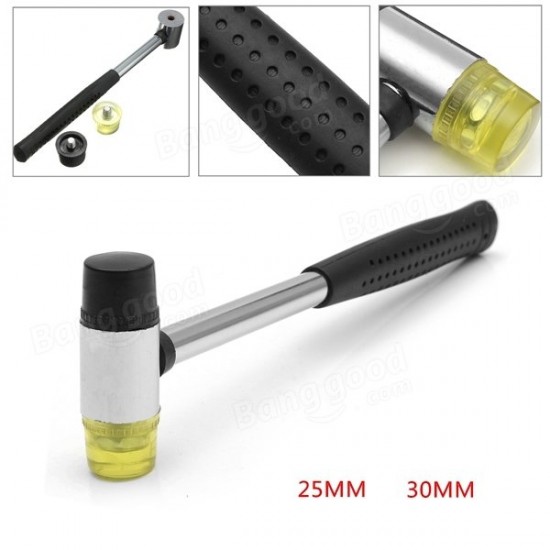 25/30mm Rubber Mallet Hammer Double Face Soft Tap Nylon Head Mallet Tool