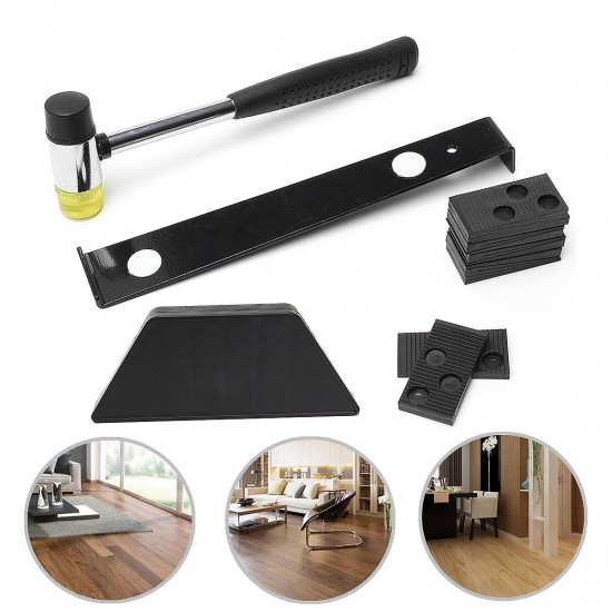 Wood Laminate Flooring Installation Tool Floor Fitting Kit with 20pcs Spacers Flooring Tool Set