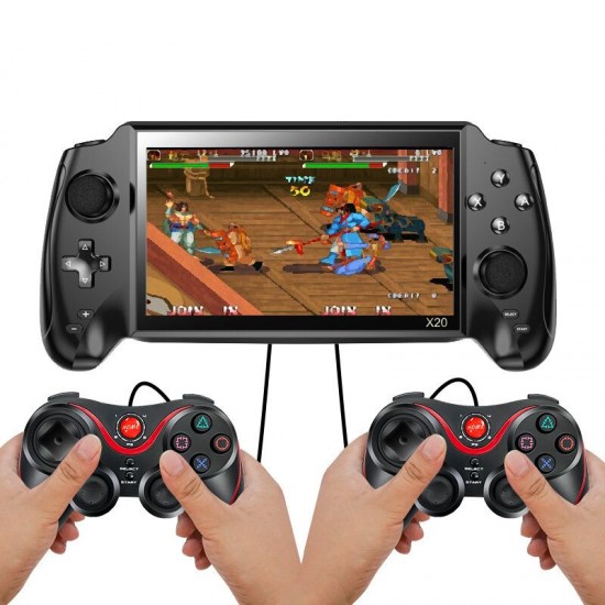 X20 7 inch HD Handheld Game Console 16GB 48GB 7000+ Games Retro Game Player Support MD NEOGEO GBA FC NES Built-in 30MP Camera