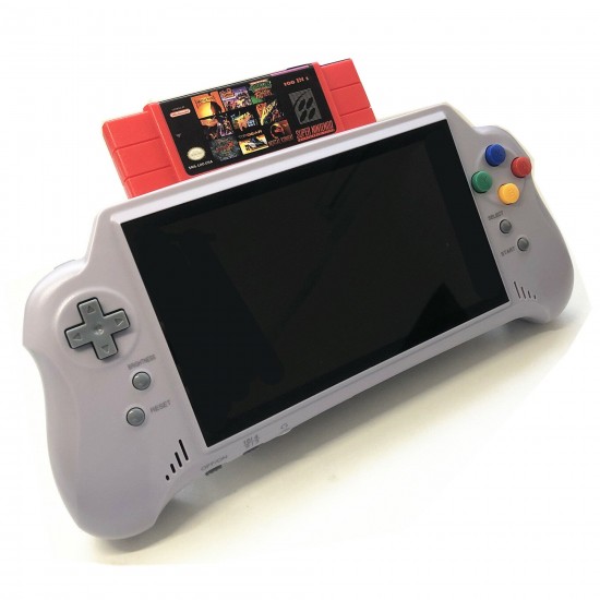 5 Plus 7 inch 16 Bit 4K HD Hangheld Game Console SFC Game Player with Wireless Game Controller Game Card Support TV Output 5 Plus 7 inch 16 Bit 4K HD Hangheld Game Console SFC Game Player with Wireless Game Controller Game Card Support TV Output