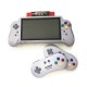 5 Plus 7 inch 16 Bit 4K HD Hangheld Game Console SFC Game Player with Wireless Game Controller Game Card Support TV Output