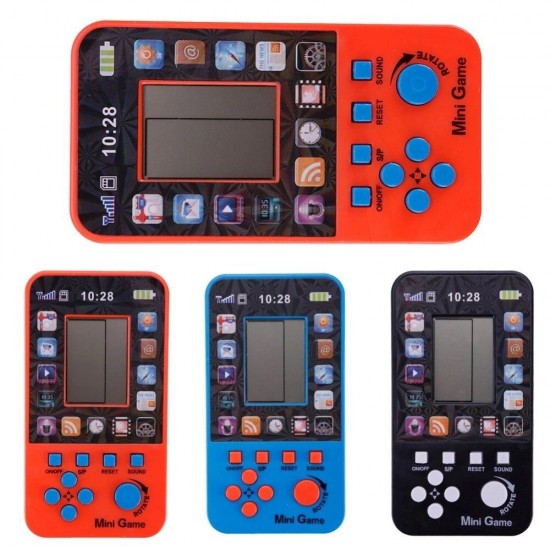 Retro Classic Childhood Tetris Handheld Game Players LCD Kids Games Toys Game Console Riddle Learning Educational Toys